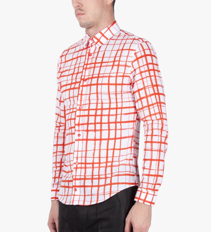 Red/White Cotton Voile Print Marker Shirt Placeholder Image