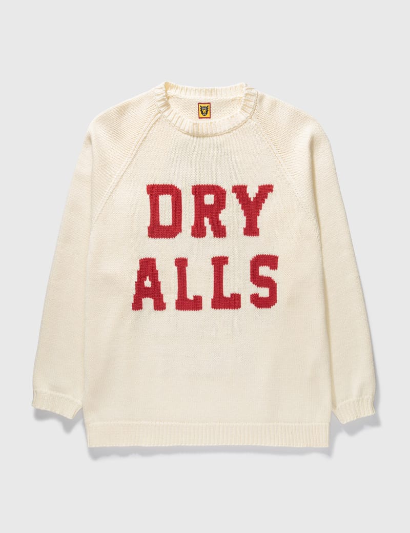 白 L HUMAN MADE RAGLAN SLEEVE KNIT キムタク着用｜メンズ 