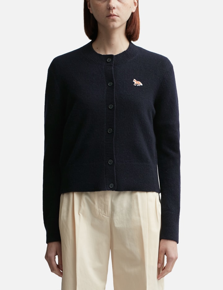 MAISON KITSUNÉ BABY FOX PATCH FITTED CARDIGAN