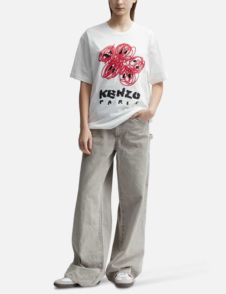 Shop Kenzo Drawn Varsity Classic T-shirt In White