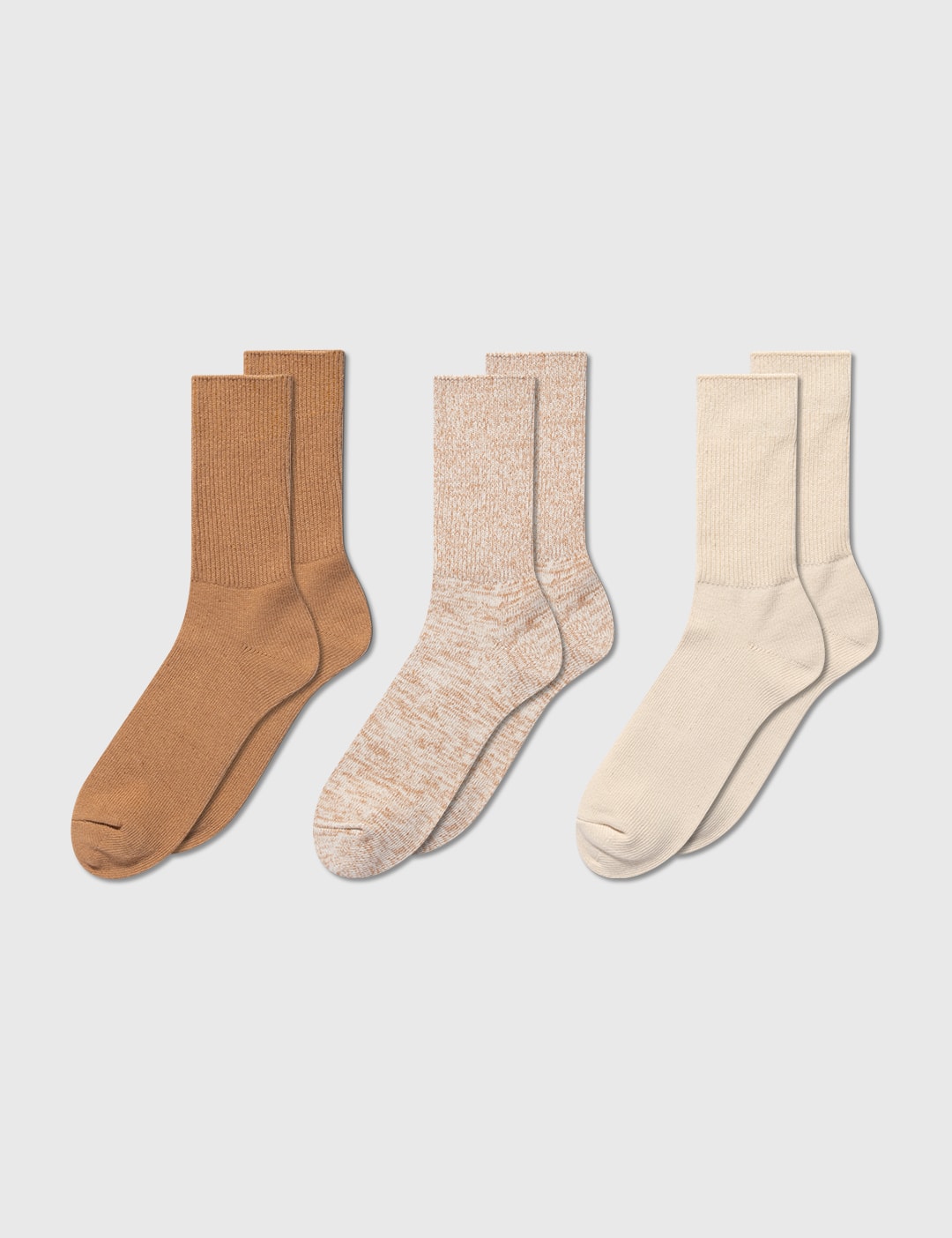 Organic Daily 3 Pack Ribbed Crew Socks Placeholder Image