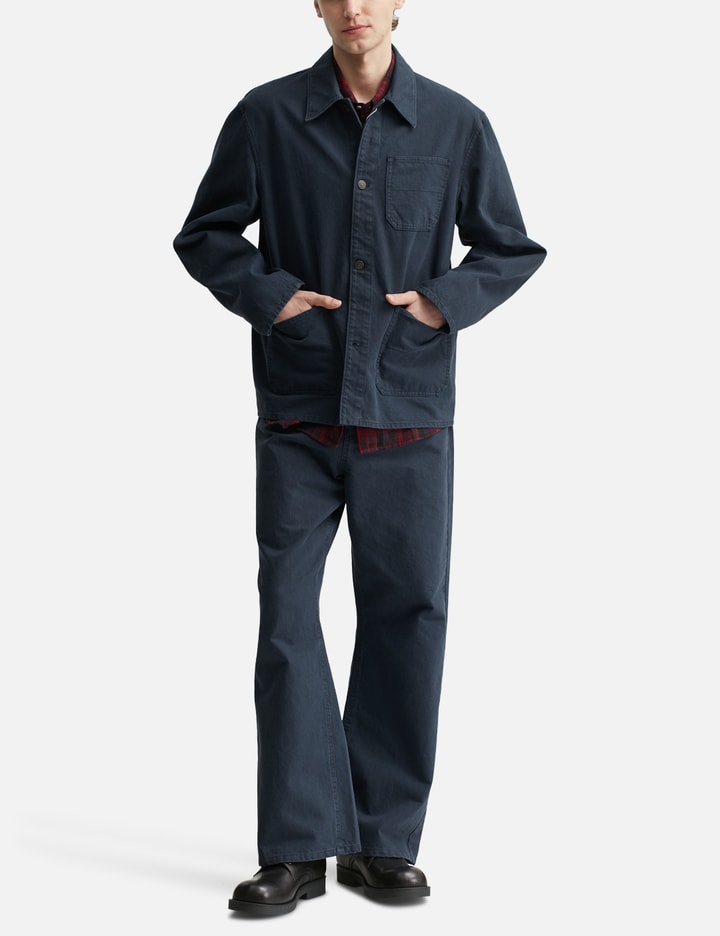 Tonywack Washed Cotton Twill Loose Flared Jeans