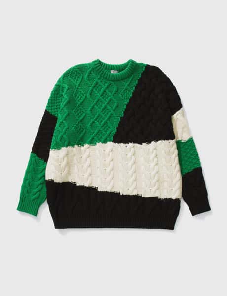Loewe COLORBLOCK CABLE SWEATER