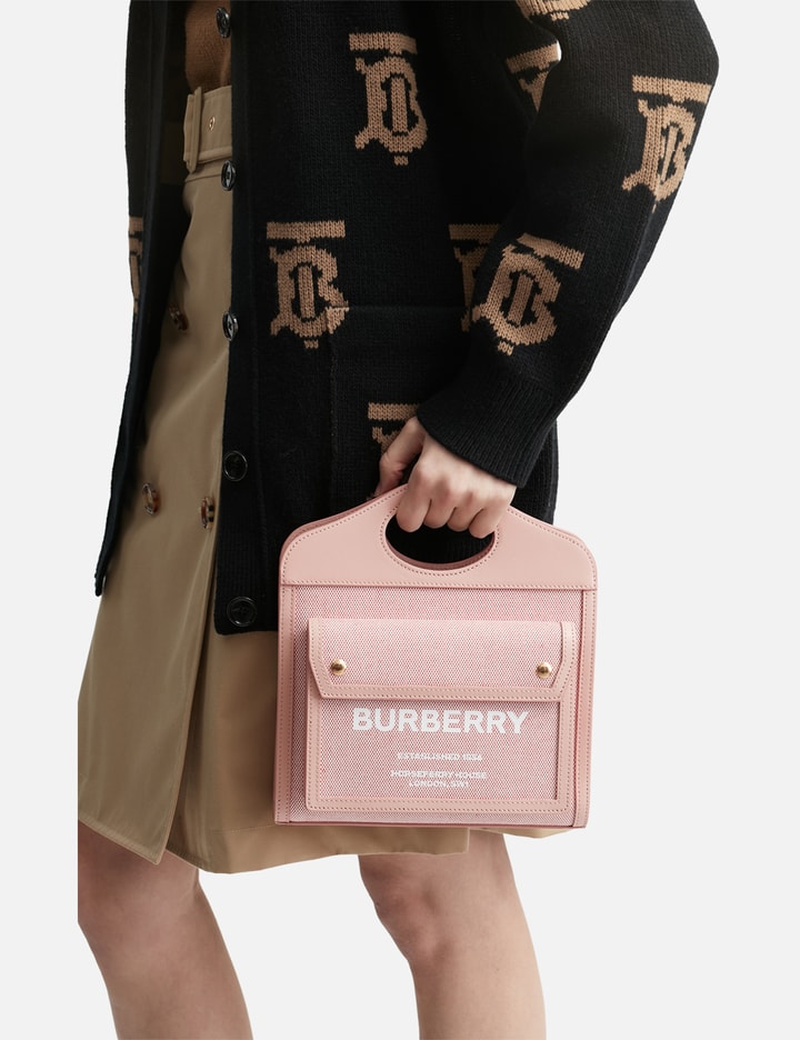 Burberry - Mini Knitted Check and Leather Pocket Bag  HBX - Globally  Curated Fashion and Lifestyle by Hypebeast
