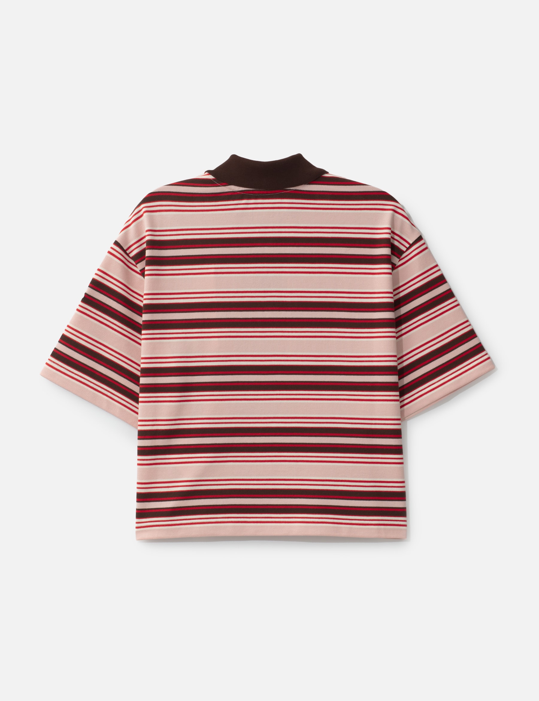 Cropped Striped Cotton Polo Shirt view 17