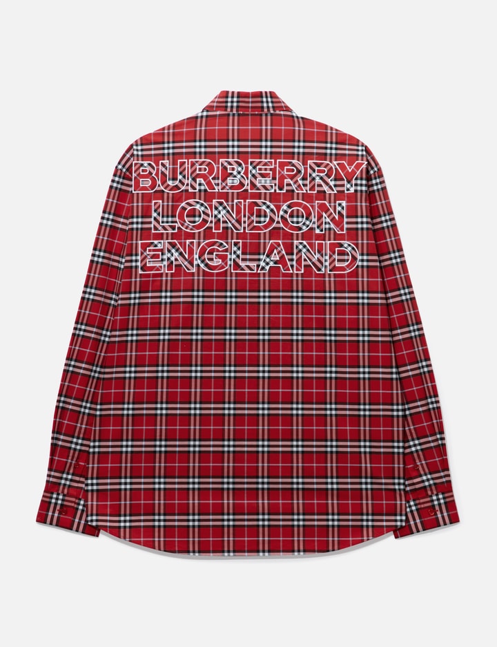 Shop Burberry Checkered Shirt In Red