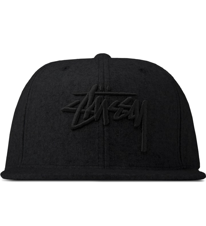 Black Stock Melton HO14 Snapback Cap Placeholder Image