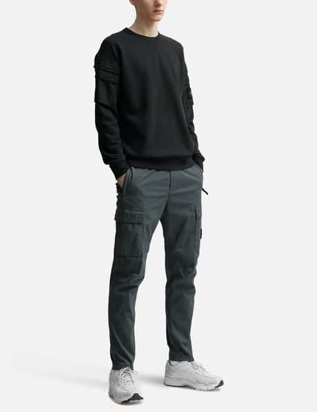 Stone Island Brushed Cotton Fleece Sweatshirt HBX