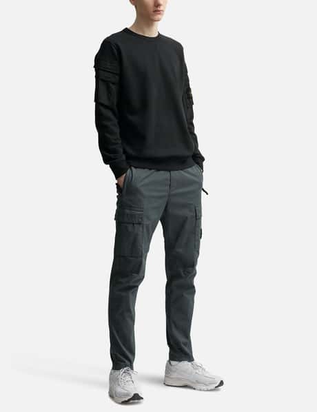 Stone Island Brushed Cotton Fleece Sweatshirt HBX