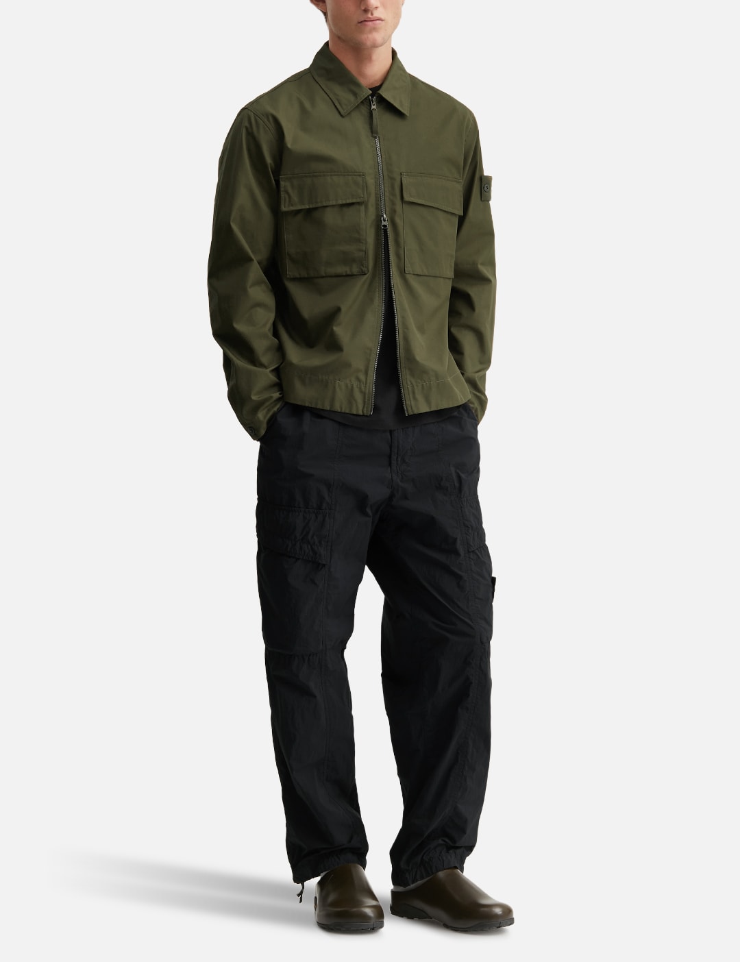 Ghost Cotton Canvas Zip-Up Shirt view 15