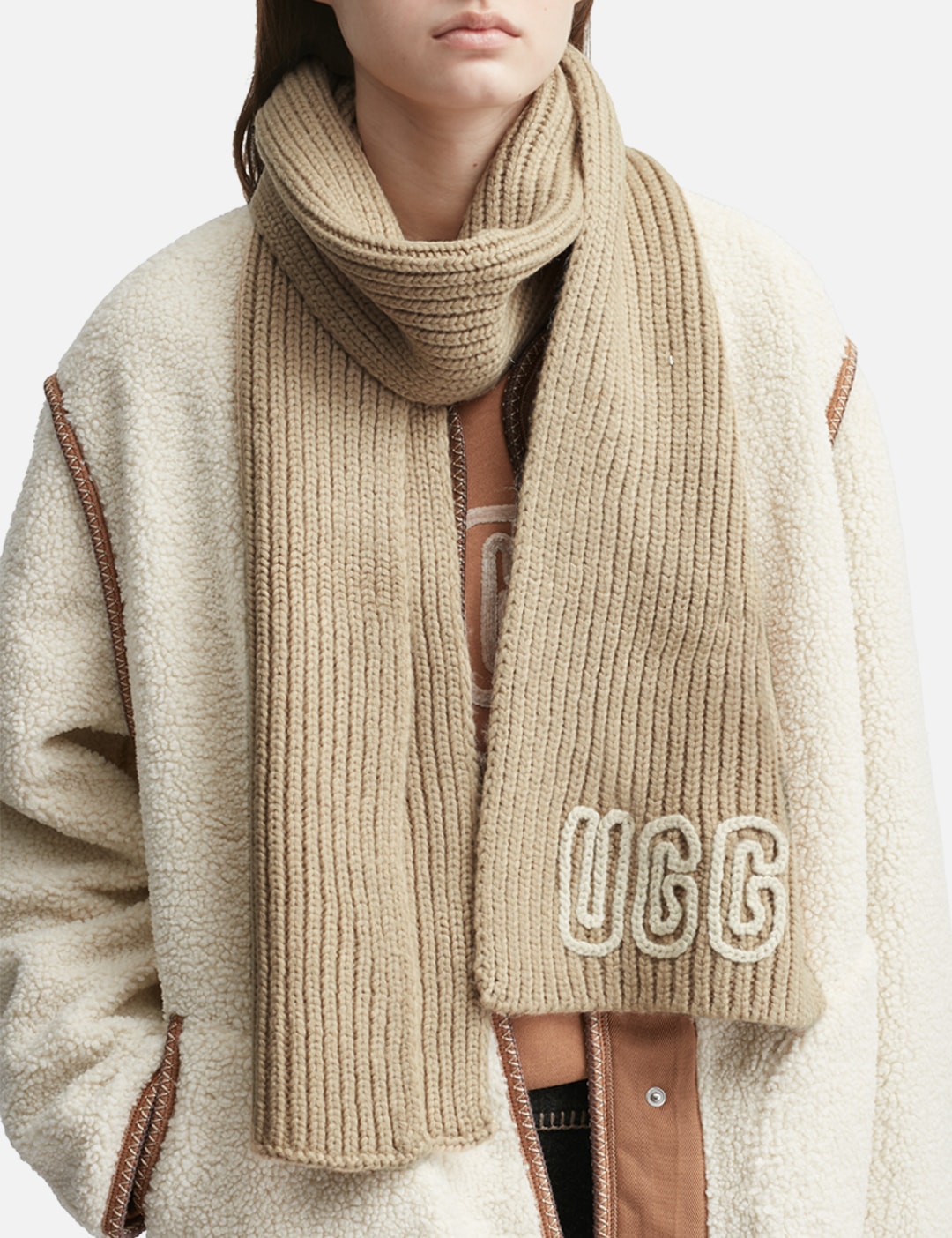 Chunky Crafted Rib Scarf view 16