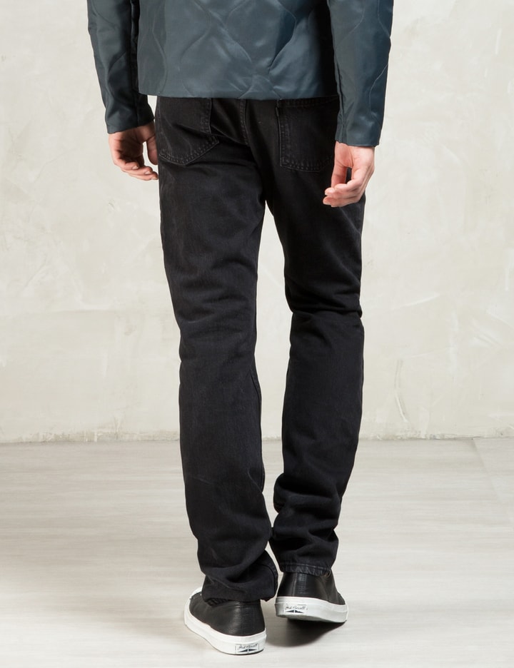 Black Overdye Faded Selvedge Denim Jeans Placeholder Image