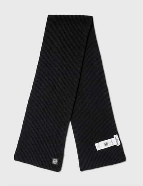 Stone Island Wool Logo Scarf HBX