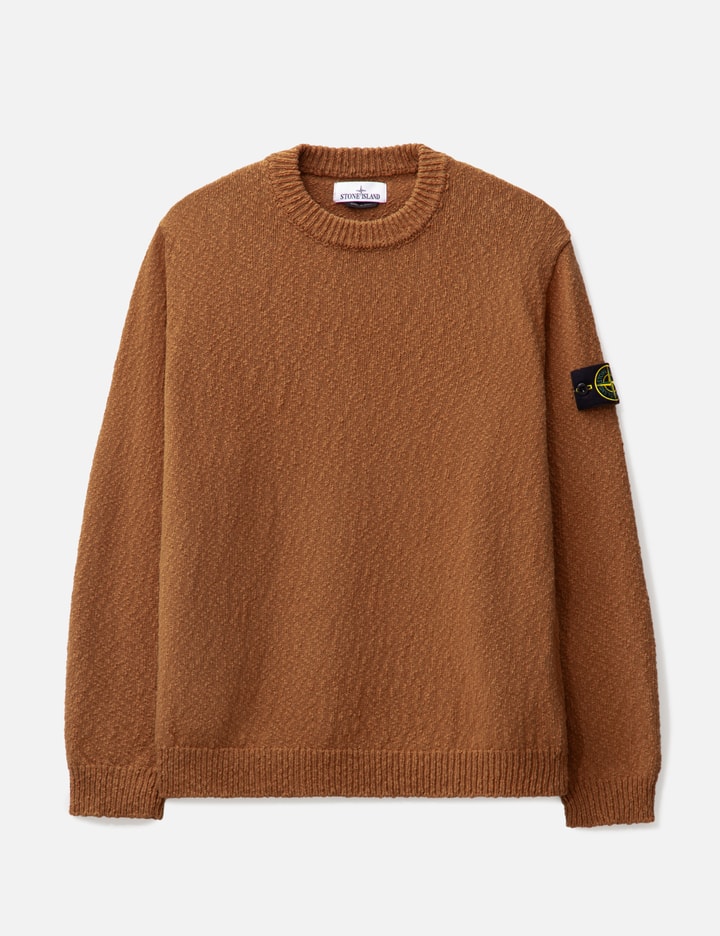 Stone Island Crewneck Knit In Brown