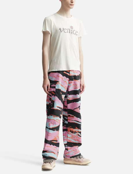 Pink & Black Camo Cargo Pants by ERL on Sale
