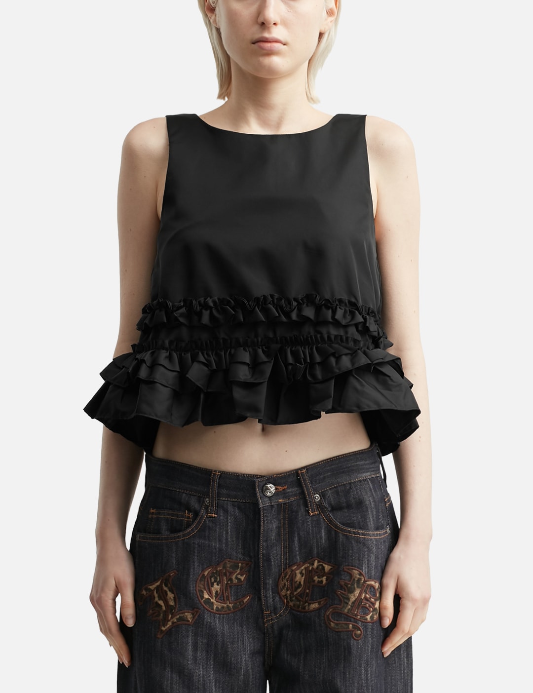 Duchesse Nylon Frill Top