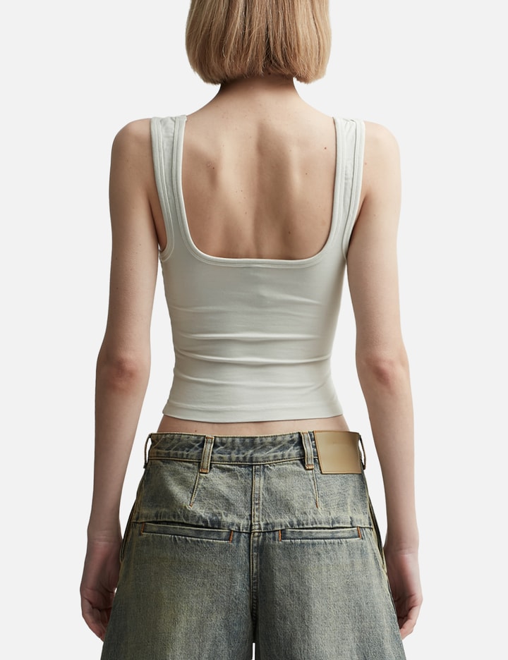 Entire Studios Square Neck Tank Top In White