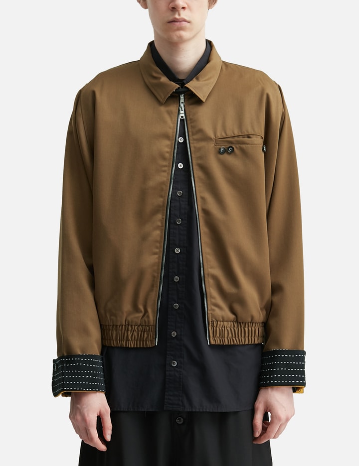 Glass Cypress Brown Chore Jacket With Stand Collar