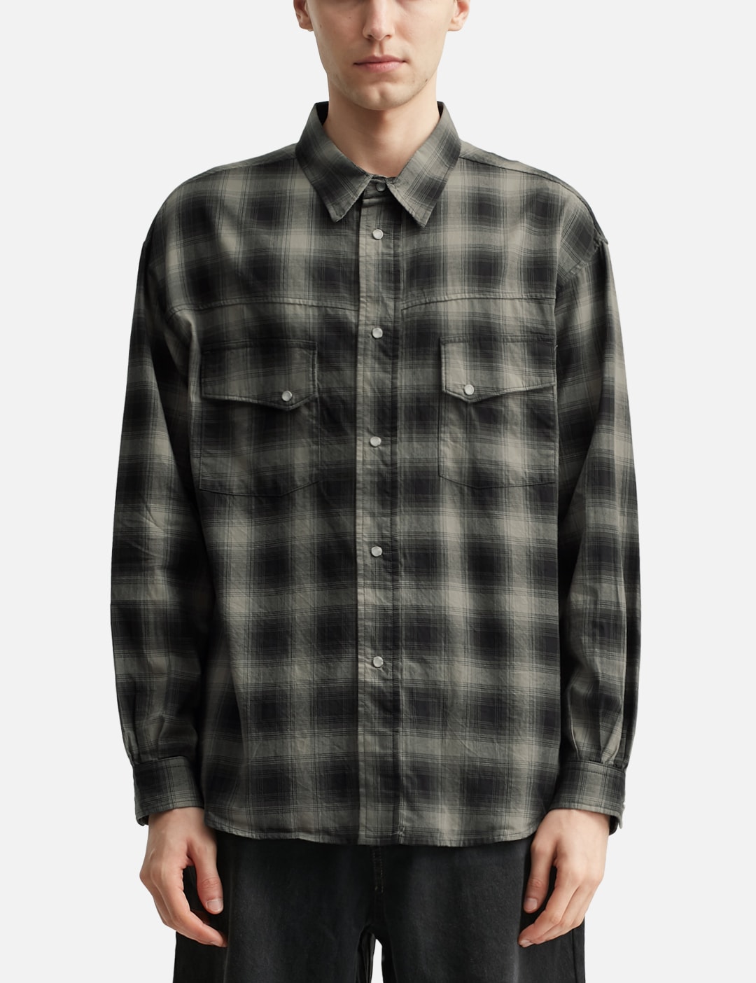 Loose Check Western Shirt view 12