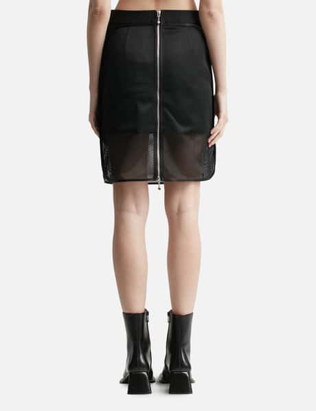 MESH DENIM DOUBLE-LAYER SKIRT view 9