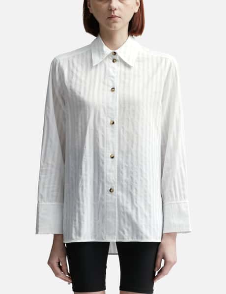Ganni Tonal Stripe Oversized Shirt