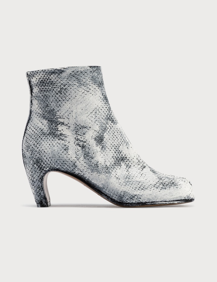 Tabi Paint Python Effect Leather Ankle Boots Placeholder Image