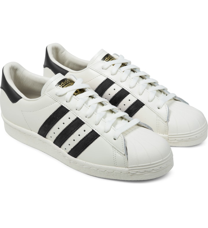 Adidas - Vintage White/Black Superstar 80s DLX B25963 Shoes | HBX - Globally Curated Fashion and Lifestyle by Hypebeast