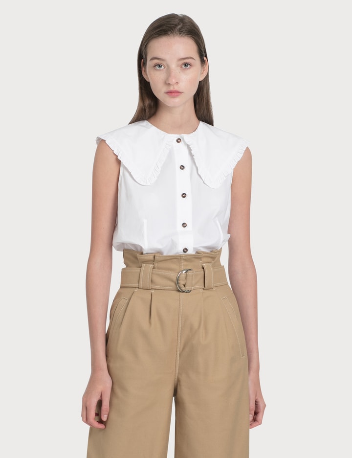Cotton Poplin Sleeveless Shirt Placeholder Image