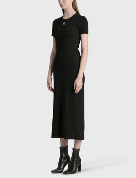Marine Serre - Organic Cotton Ribbed Dress | HBX