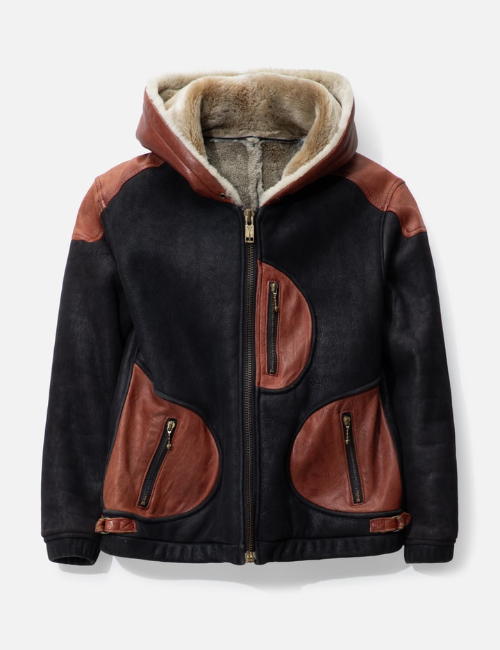 BLACKMEANS Leather Hooded Yakuza Jacket