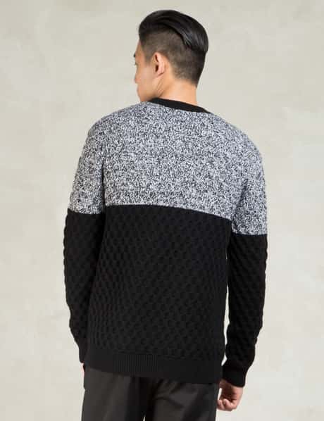 McQ Alexander McQueen Black/Grey Mouline-solid Jumper HBX