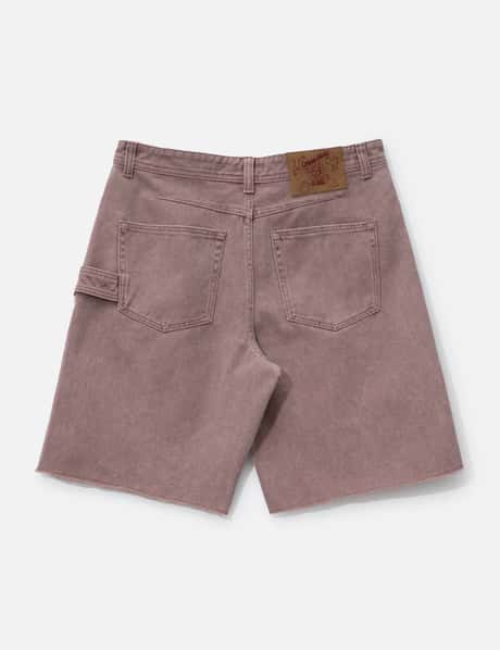 Washed Cutoff Denim Shorts view 8