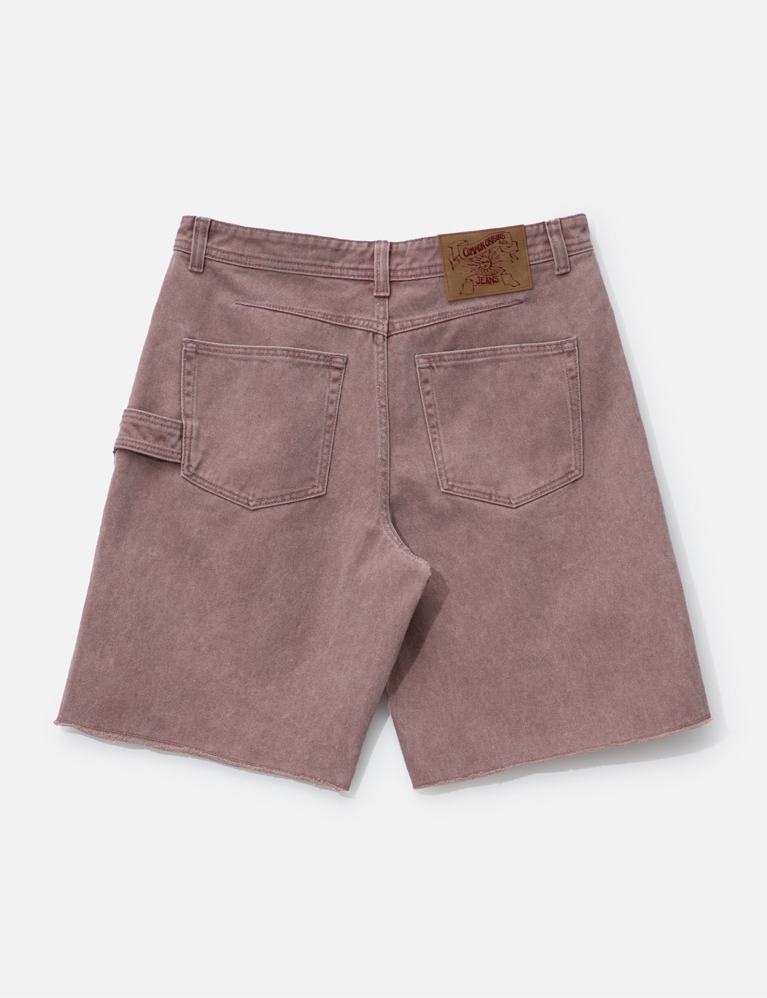 Washed Cutoff Denim Shorts view 9