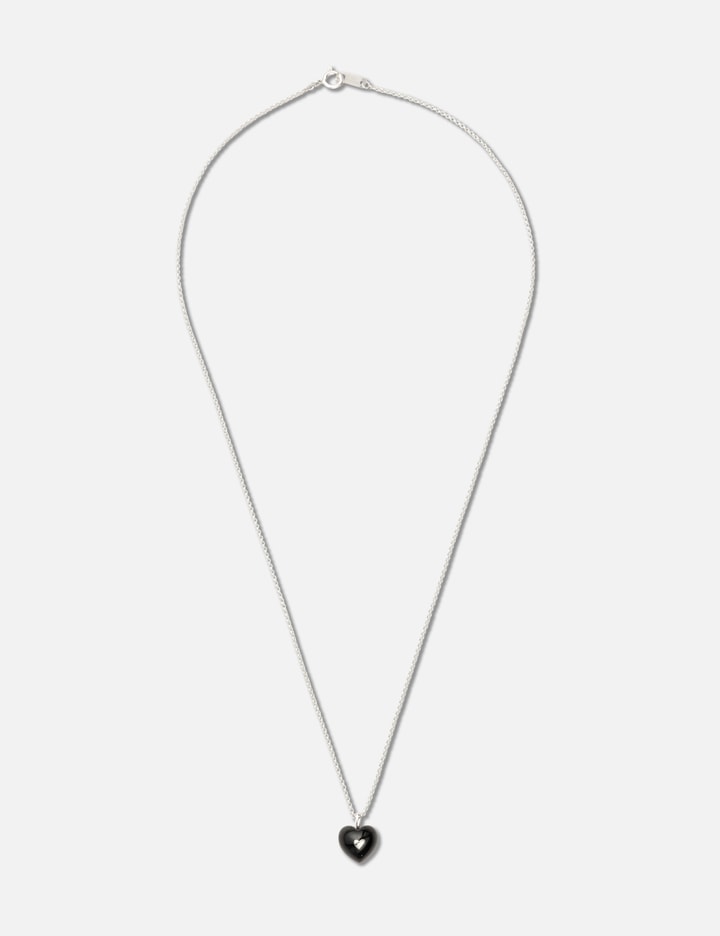 Coldframe Very Vintage Black Onyx Heart Pendant Necklace