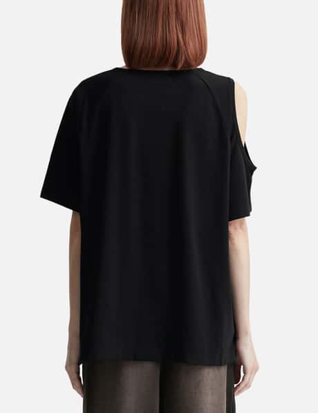 One-Slit Snap T-Shirts In Black view 9