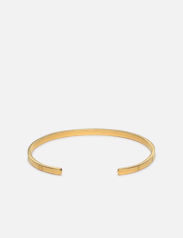Shop Maison Margiela Slim Cuff Bracelet In Gold