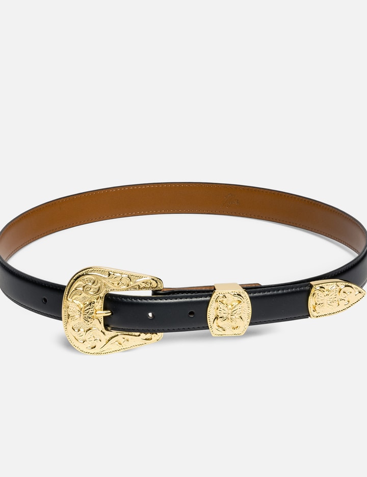 Needles Papillon Western Tip Belt - Steer Leather