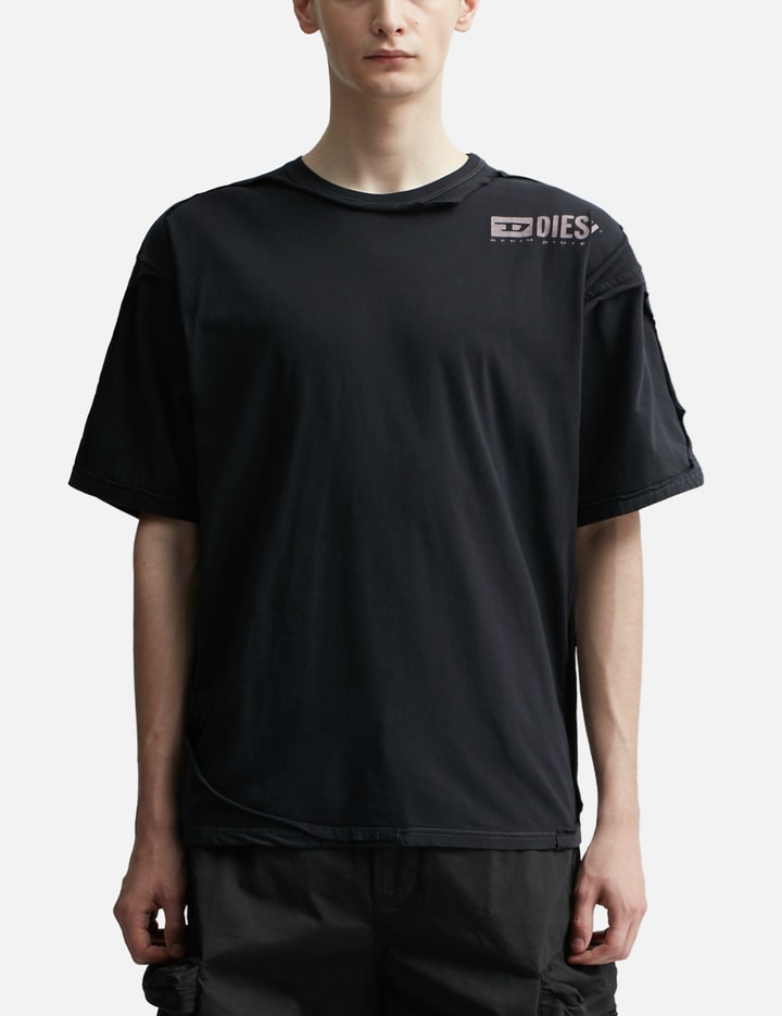 T-shirt with destroyed peel-off effect Placeholder Image