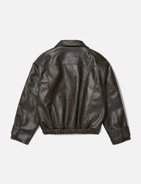 Faux Leather Bomber Jacket view 13