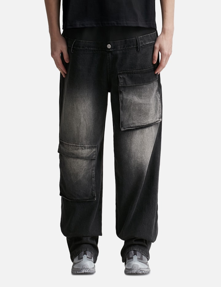 カーゴ ウォッシュド デニムジーンズ Placeholder Image