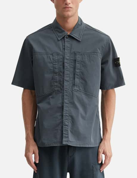 Stretch Organic Cotton Twill Short-Sleeve Shirt view 10