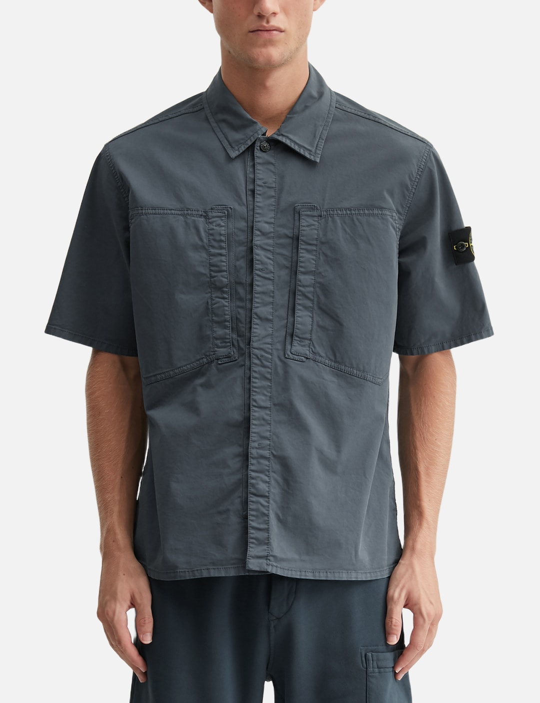 Stretch Organic Cotton Twill Short-Sleeve Shirt view 18