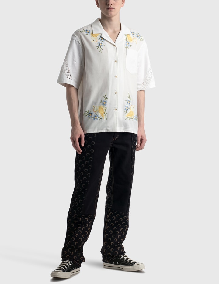 Unisex Embroidered Linens Bowling Shirt Placeholder Image