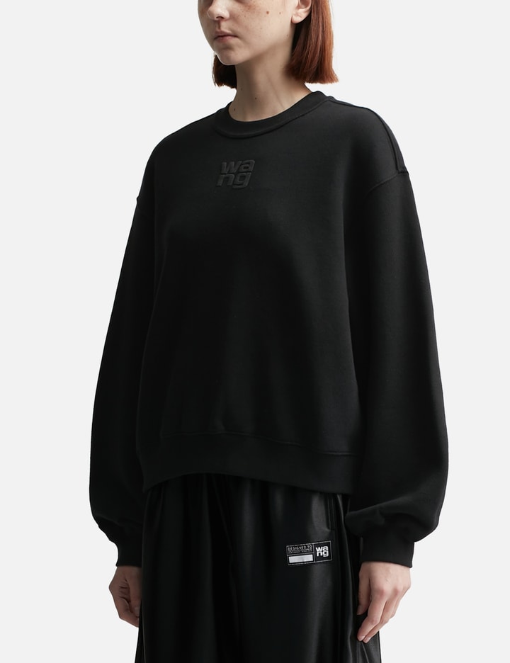 Alexander Wang T T By Alexander Wang Puff Logo Sweatshirt In Black