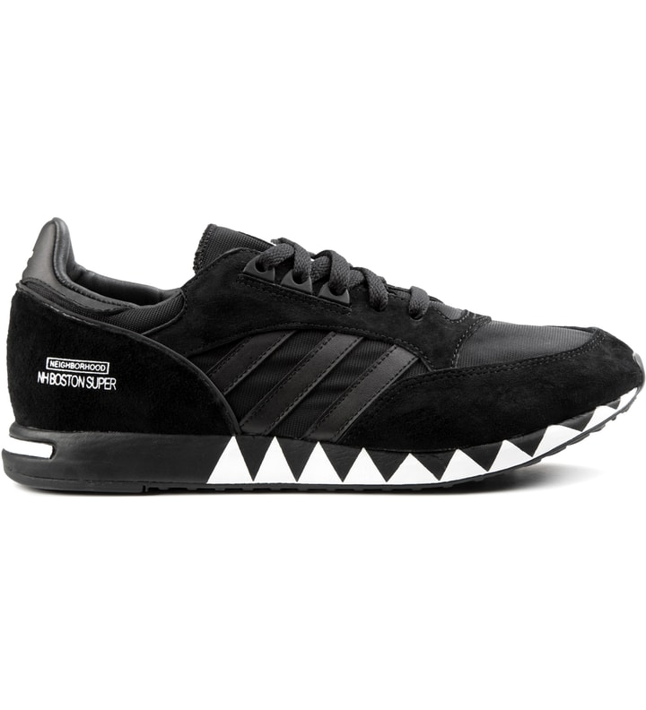 adidas Originals - NEIGHBORHOOD X Adidas Originals Black NH Boston Super OG Sneakers | HBX adidas Originals - NEIGHBORHOOD X Adidas Originals Black NH Boston Super OG Sneakers | HBX