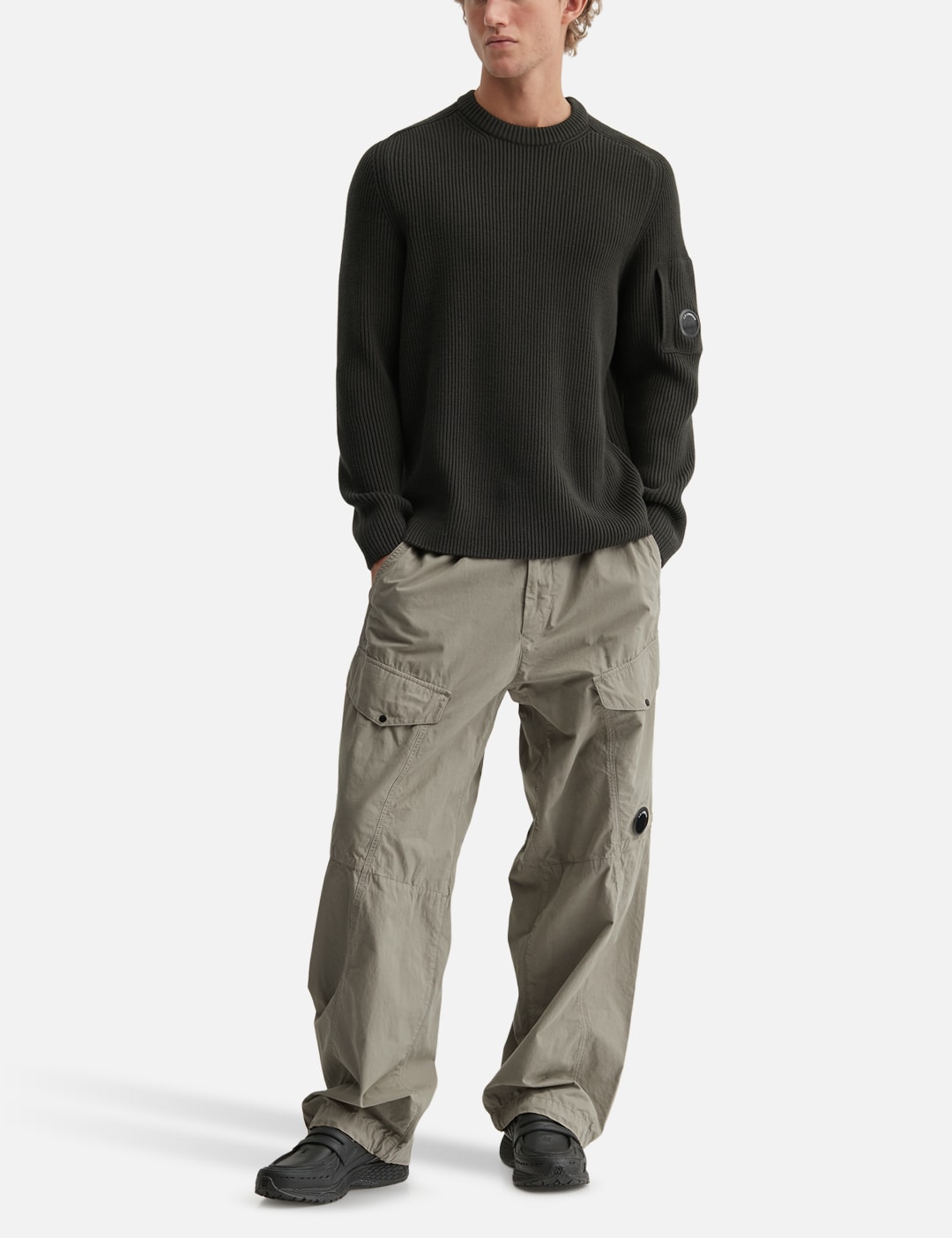 Full Rib Cotton Crewneck Lens Sweater view 20