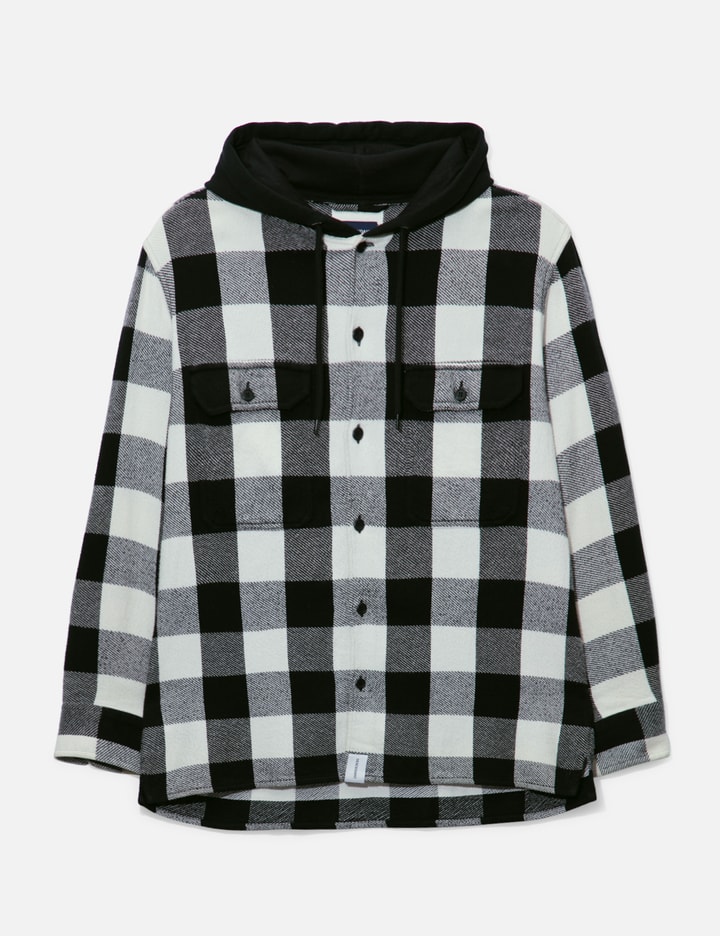 Descendant Check Shirt With Hood In Multi