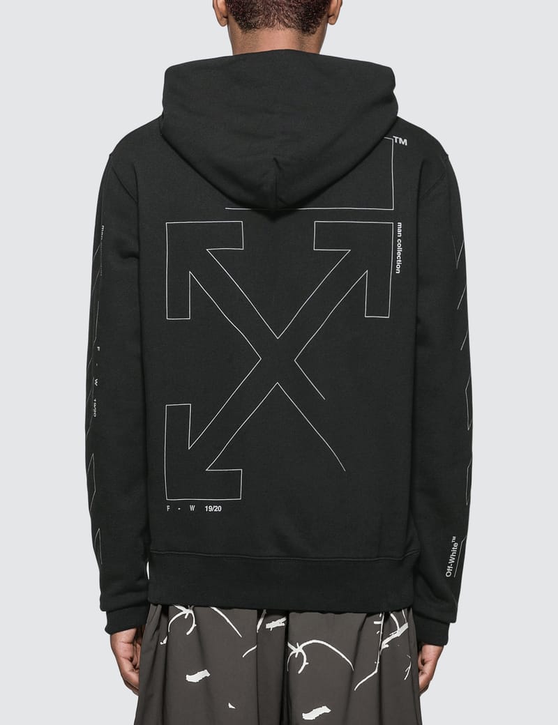 off white diag unfinished hoodie