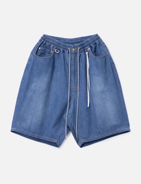 Wide Easy Denim Shorts view 6
