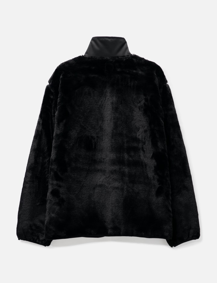 Shop South2 West8 Micro Fur Piping Jacket In Black